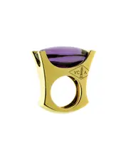 Van Cleef & Arpels 18K Diamond & Amethyst Ring (Authentic Pre-Loved)