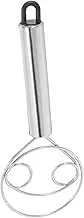 VINTORKY Enhanced Efficiency Flour Mixer Small Whisk Stainless Steel Spiral Whisk Hand Mixer Attachments Eggbeater Manual Eggbeater