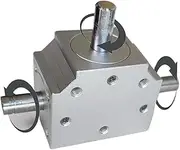 90° Angle Drive Steering Gear Unit Right Angle Bevel Bevel Gearbox Right Angle Commutator Speed ​​Ratio 1:1 Dual 8MM Shaft Angle Drive Steering Gear Device(Model C)