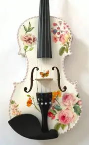 Floral Delight Limited Edition 1/2 Violin w Brazilwood Bow Case Rosin Strings