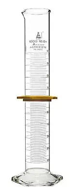 Eisco Labs 1000ml Graduated Cylinder, Class A, ASTM - Hexagonal Base