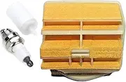 Air Filter Parts Kit, Air Filter Fuel Filter Spark Plug Kits for Husqvarna 445, 450, 450 Rancher and Chainsaw