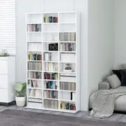CD Cabinet White 102x16x177.5 cm Engineered Wood vidaXL