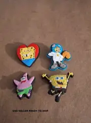 Croc Charms Spongebob Mixed Spongebob 4 pieces USA SELLER (Charms Only)