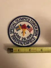 Vintage Special Olympics World Games 1995 Connecticut Sweden Torch Run