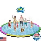 Splash Pad for Kids and Dogs, Totiro 130" Extra Large Sprinkler Pad Non-slip