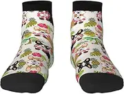 [pvinnk] Corgi Hawaiian Tropical Summer Pineapple Print Functionality Socksing Adult Socks For Workout Winter Warmth And