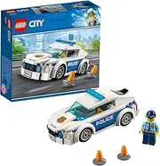 City Police Patrol Toy Car, Cop Minifigure & Accessories, Police Toys for Kids