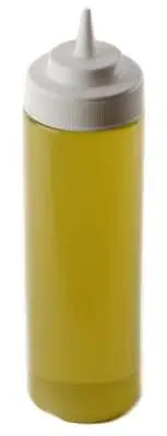 24oz Clear Plastic Condiment Squeeze Bottles for Hot Sauces, Dressing Pack of 2