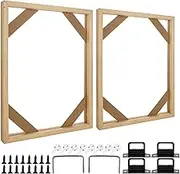 2 Set DIY Solid Wood Canvas Frame Kit, 16X20 Inch Canvas Frame Stretcher Bars Wood for Oil Paintings, Prints and Posters Easy to Use