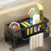 Kitchen Shelf Rag Storage Drainage Shelf No-Punch Storage Rack Home Spice Rack S
