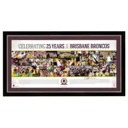 Brisbane Broncos Ben Hannant 25 Years Of Broncos Panorama Signed Print Framed