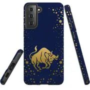 For Samsung Galaxy S21 FE Case Armour Cover, Taurus Drawing