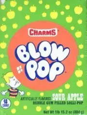 Blow Pop Sour Apple, 48 Count (SUGAR CANDY - SUCKER/LOLLI POP)