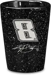 Rico Industries NASCAR Racing Kyle Busch 2oz Ceramic Shot Glass for Fans, Laser Engraved in Team Color Single Shot Glass