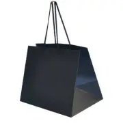 Deluxe Black Takeaway Bag with Handle 100 pcs