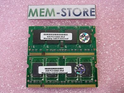 6GB (4GB+2GB) PC2-5300 DDR2-667 200pin SODIMM Memory HP Compaq Upgrade New