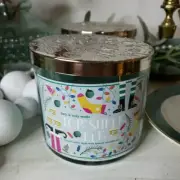 Bath & Body Works TOP SHELF ELF Scented 3 Wick CANDLE YUM! NEW!