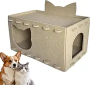 Cat Nesting Box | Felt Hideaway Bed for Kitten - Cat Puzzle Assembly Noise Absorbing Nesting Scratcher House for Apartment