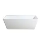 AVIS 1575mm 1700mm Back To Wall Square Rectangular Freestanding Acrylic Bath Tub