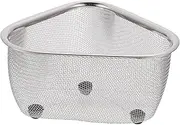 KICHOUSE 2 Pcs Sink Strainer Mesh Basket Corner Rack Draining Rack Storage Holder Plastic