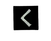 Patch Embroidered Thermoadhesive Viking Odin Witchcraft Rune Alphabet Torch