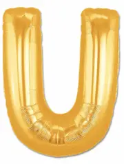 Letter U Large Gold Foil Balloon 100cm