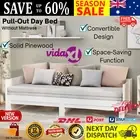 Pull Out Daybed Wooden Sofa Day Bed Living Room Lounge Sofas Space Saving White
