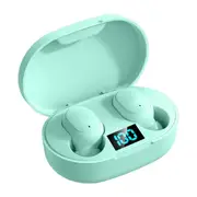TWS E6S Bluetooth Earphones Wireless Earbuds For Xiaomi Redmi Noise Cancelling Headsets With Microphone Handsfree E6S Headphones - Green