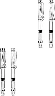 STOBOK 4 pcs Mini Student for Nib Calligraphy Fountain Pen with School Refillable Pens Clear Fine Transparent Absorber Creative Writing Ink Stationery Office
