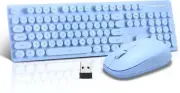 Wireless Keyboard and Mouse Combo, Full Size Compact Quiet Wireless Keyboard and