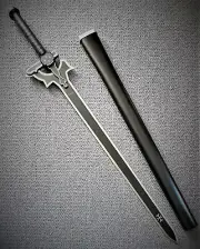 NEW! 40.5" SAO Anime Kirito Elucidator Sword Cosplay Metal Display
