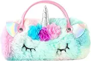 [BESPORTBLE] Plush Unicorn Sunglasses Case for Portable Eyeglass Storage with Handle Adorable and Durable Spectacle Case for Creative Plush Design Lightweight and Convenient for Outdoor