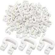 Soccer Goal Net Clip, Lock Net Clip Pack Soccer Goal Accessory Soccer Net Clips Plastic Net Clips for Most Goals Soccer Training Net Attachment Systems, White