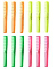 400 Barber Combs Cutting Combs All Purpose Combs 12 Pk. (Neon Mix)