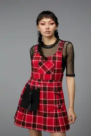 Demonic Tartan Pinafore