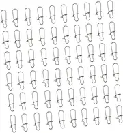 100Pcs Swivel Lock Snap Fishing Connectors Durable Fishing Snap Clips for Freshwater and Saltwater Easy to Use Fishing Supplies with Open Design