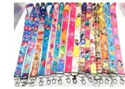 100pcs Snow White Princess Neck Strap Lanyard Key chain Phone Card Badge Holder