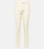 [Valentino] Valentino Crêpe Couture mid-rise straight pants AU 14 white