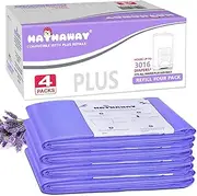 Diaper Pail Refills Increased 30% Length Compatible with Dekor Plus Diaper Pails Lavender Scent Holds up to 3016 Diapers (4 Pack)