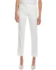 Burberry Silk-Trim Wool Tailored Trouser