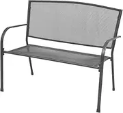 Generic Garden Bench 108 cm Steel and Mesh Anthracite