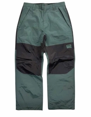 Brand New Mens 2025 Vans MTE Hellbound Snow Pants Black/ Green Gables Size M