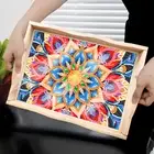 Diamond Painting Nesting Food Trays Delicate Coffee Table Tray for Serving Food