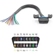 Universal Obd2 Obd Ii 16 Pin J1962f Female To Open Cable Braid Dash Port Pigtail