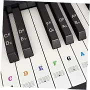 30 pcs Piano Keyboard Stickers,Removable Large Bold Letter Piano Stickers