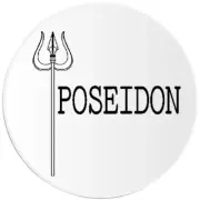 Poseidon Trident - 100 Pack Circle Stickers 3 Inch - Greek Mythology God Ancient