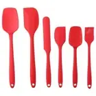 6 Pcs Integrated Seamless Design Silicone Spatula Baking Turner Stirring