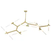 Spear 14 Lights Horizontal Pendant Gold | Replica Agnus Lindsey Adelman
