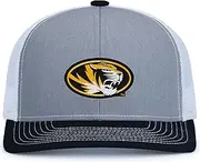 Pacific Headwear NCAA Collegiate Men's Contrast Stitch Trucker Snapback Hat-Adjustable Mesh Back Cap